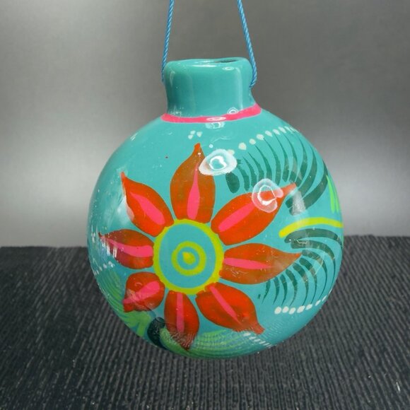 Hand Made Mexican Pottery Redware Ornament Figurine Hanging Decor Mexico VTG - Picture 6 of 11